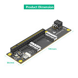 PCIe 5.0 x16 to Dual MCIO Port Adapter Card, PCI-E Gen5 X16 to Dual MCIO Connector Expansion Card for Server SSD Expansion