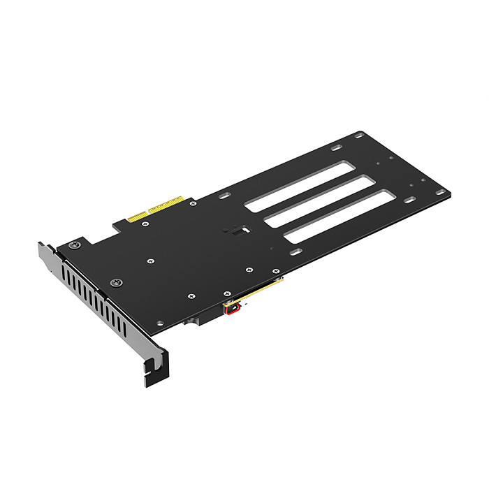 U.3 SFF-TA-1001 to PCIe 5.0 x4 NVMe SSD Adapter Card with Cooling Fan, PCI-E Gen5 X4 Converter for SSD, Desktop & Server Storage Expansion Card