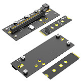 PCIe 4.0 x16 to M.2 NVMe Riser Extension Cable, Right Angle 8612, ATX 6PIN Power Supply, Compatible with 2280 Size M.2 NVMe SSD