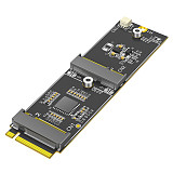2-in-1 M.2 M-Key to NVMe SSD + A/E Key WiFi Bluetooth Adapter Card NGFF M2 Converter Card