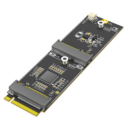 2-in-1 M.2 M-Key to NVMe SSD + A/E Key WiFi Bluetooth Adapter Card NGFF M2 Converter Card