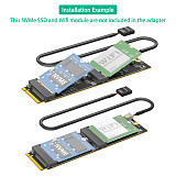 2-in-1 M.2 M-Key to NVMe SSD + A/E Key WiFi Bluetooth Adapter Card NGFF M2 Converter Card
