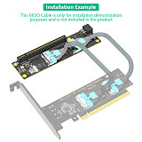PCIe 5.0 x16 to Dual MCIO Port Adapter Card, PCI-E Gen5 X16 to Dual MCIO Connector Expansion Card for Server SSD Expansion
