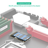 Mini PCI-E to NVMe M.2 SSD & TF Card Reader Adapter, Mini PCI Express Slot Converter