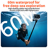XT-XINTE Underwater Camera Protective Shell, 60m Diving Waterproof Case with 0.7m Three-Claw Extension Rod for DJI Osmo Action 6