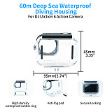 XT-XINTE Underwater Camera Protective Shell, 60m Diving Waterproof Case with 0.7m Three-Claw Extension Rod for DJI Osmo Action 6