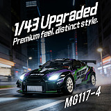 SNICLO MG117-4WD 1:43 4WD Drift RC Car with Remote Controller Transmitter Racing Car for Kids & Hobby Toy