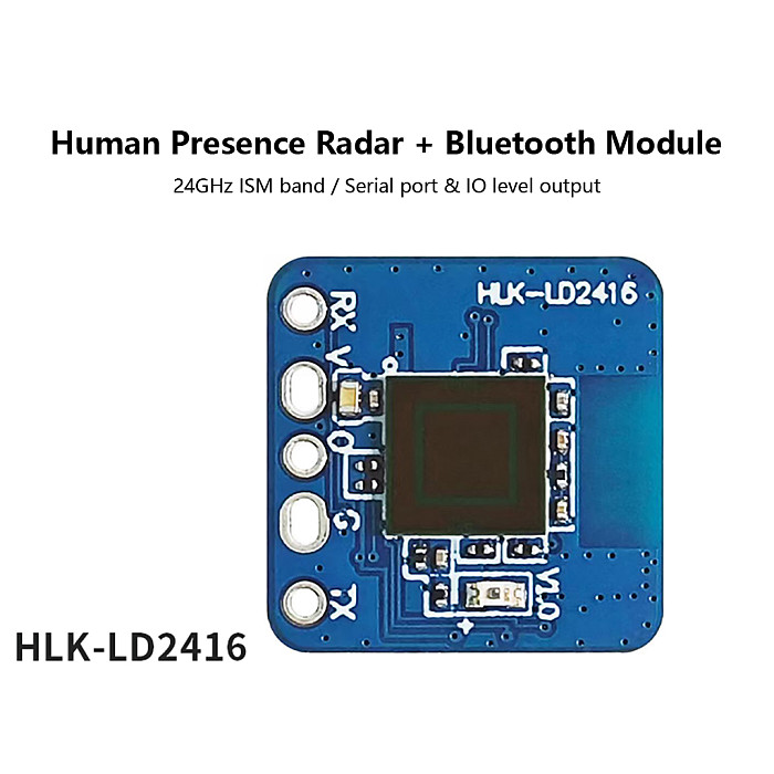 HI-LINK LD2416 24GHz Human Presence & Motion Radar Sensor Module, Built-in Bluetooth with APP Parameter Configuration