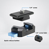 Universal Quick Release System for Action Camera, One-Button Lock Quick Release Plate for Tripod & Gimbal