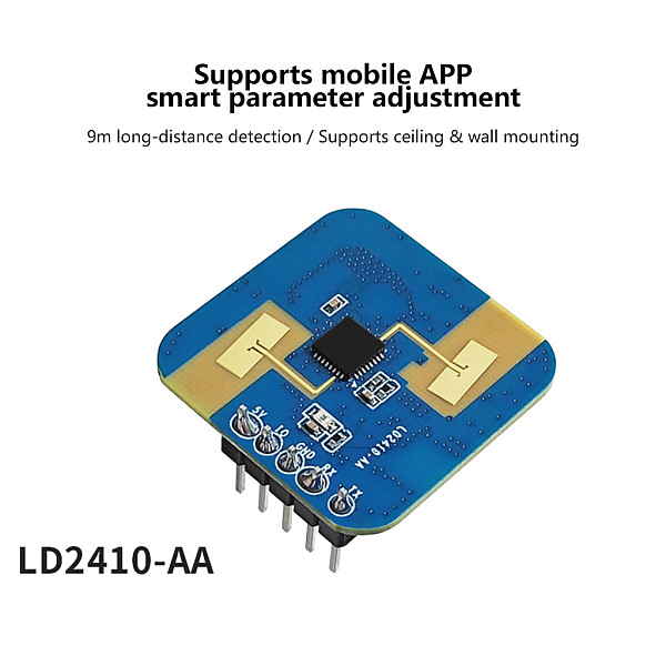 HI-LINK LD2410-AA 24GHz Human Presence Radar Sensor Module, Smart Induction Switch with Bluetooth