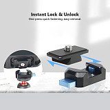 Universal Quick Release System for Action Camera, One-Button Lock Quick Release Plate for Tripod & Gimbal