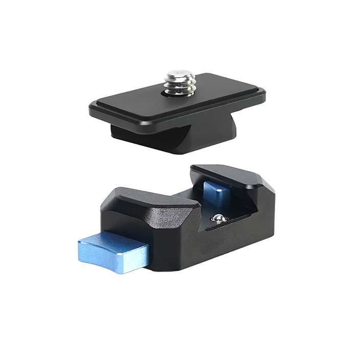 Universal Quick Release System for Action Camera, One-Button Lock Quick Release Plate for Tripod & Gimbal