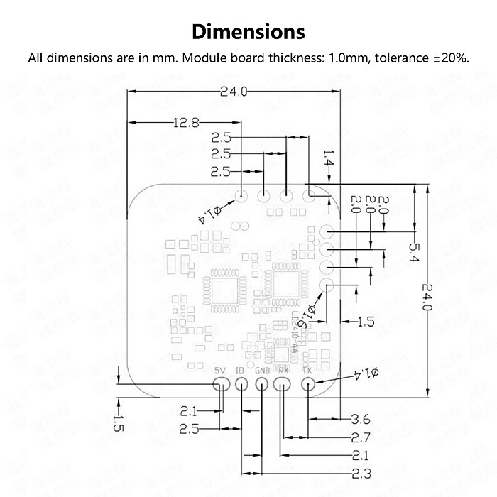 HI-LINK LD2410-AA 24GHz Human Presence Radar Sensor Module, Smart Induction Switch with Bluetooth
