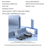 Acasis USB 3.2 Hub 16 Ports with Individual On/Off Switches, 10Gbps Data Transfer USB Splitter, USB-C Port Multi-Port Expansion Dock for Keyboard, Hard Drive, Phone Charging
