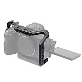 Aluminum Alloy Camera Cage Compatible with Sony A7II A7RII A7S II A72 Series Mirrorless DSLR Camera Protective Camera Frame for Sony A7 Mark II Series Mirrorless Camera