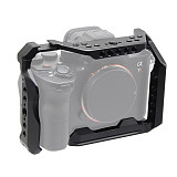 Aluminum Alloy Camera Cage Compatible with Sony A7II A7RII A7S II A72 Series Mirrorless DSLR Camera Protective Camera Frame for Sony A7 Mark II Series Mirrorless Camera