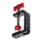 Metal Crab C-Clamp U Shape Mount Phone Clip, Magic Arm Universal Extension Bracket for Cell Phone Photography Vlog Shooting