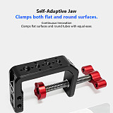 Metal Crab C-Clamp U Shape Mount Phone Clip, Magic Arm Universal Extension Bracket for Cell Phone Photography Vlog Shooting