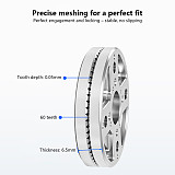 32mm Stainless Steel ARRI Gear Connector, ARRI Standard Gear Extension Adapter for DSLR Mirrorless Camera Photography Videography Handle Accessories