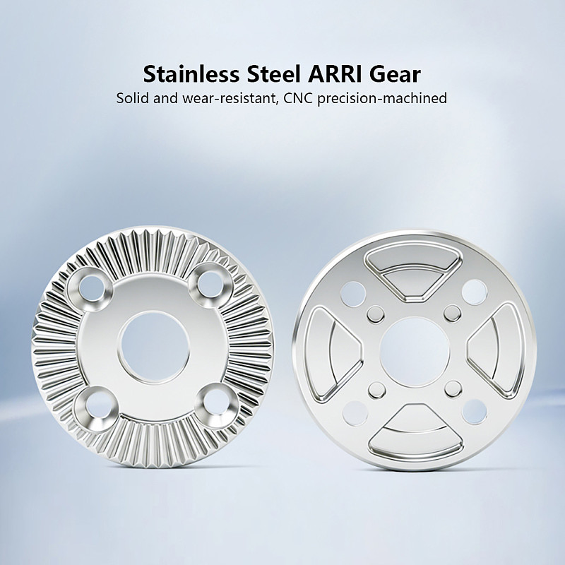 32mm Stainless Steel ARRI Gear Connector, ARRI Standard Gear Extension Adapter for DSLR Mirrorless Camera Photography Videography Handle Accessories
