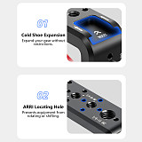 Metal Crab C-Clamp U Shape Mount Phone Clip, Magic Arm Universal Extension Bracket for Cell Phone Photography Vlog Shooting