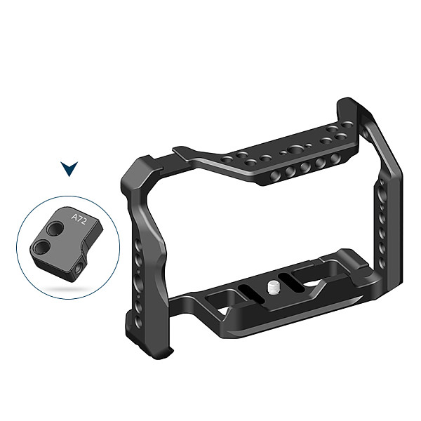 Aluminum Alloy Camera Cage Compatible with Sony A7II A7RII A7S II A72 Series Mirrorless DSLR Camera Protective Camera Frame for Sony A7 Mark II Series Mirrorless Camera