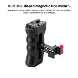 NATO Rail Quick Release Camera Side Handle Hand Grip with Top Carry Handle, Cold Shoe Expansion Bracket, Compatible with DJI Gimbal Stabilizer DSLR Mirrorless Camera 