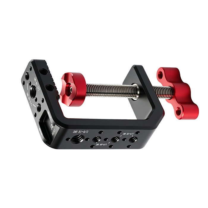 Metal Crab C-Clamp U Shape Mount Phone Clip, Magic Arm Universal Extension Bracket for Cell Phone Photography Vlog Shooting