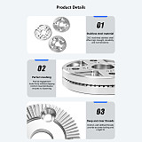 32mm Stainless Steel ARRI Gear Connector, ARRI Standard Gear Extension Adapter for DSLR Mirrorless Camera Photography Videography Handle Accessories