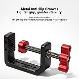 Metal Crab C-Clamp U Shape Mount Phone Clip, Magic Arm Universal Extension Bracket for Cell Phone Photography Vlog Shooting