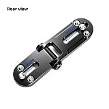 Foldable Mini L-Shaped Quick Release Plate Mount Base for Video Transmitter Monitor, 1/4 Inch Screw with Arri Locating Pin Photography Accessory
