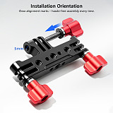 Universal 3-Prong Tripod Mount Adapter Multi-Camera Live Streaming Bracket, Compatible with GoPro & DJI Action Series Action Cameras