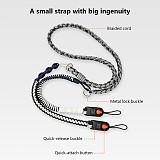Vintage Braided Camera Strap Quick Release Buckle, Adjustable Extended Crossbody Neck Strap, Detachable Wrist Lanyard for Mirrorless & DSLR Cameras