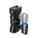 Universal Left & Right Camera Side Hand Grip with 1/4 Inch Screw Hole, Multi-Functional Top Handle Cold Shoe Extension Mount for DSLR Mirrorless Camera Cage