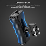Universal Left & Right Camera Side Hand Grip with 1/4 Inch Screw Hole, Multi-Functional Top Handle Cold Shoe Extension Mount for DSLR Mirrorless Camera Cage