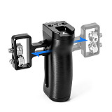 Universal Left & Right Camera Side Hand Grip with 1/4 Inch Screw Hole, Multi-Functional Top Handle Cold Shoe Extension Mount for DSLR Mirrorless Camera Cage