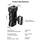 Universal Left & Right Camera Side Hand Grip with 1/4 Inch Screw Hole, Multi-Functional Top Handle Cold Shoe Extension Mount for DSLR Mirrorless Camera Cage