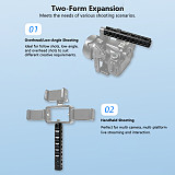 Universal Camera Top Hand Grip Handle with Cold Shoe Interface Compatible with DSLR & Mirrorless Camera Cage Rigs Multi-Port Expansion with multiple 1/4 3/8 Screw Hole
