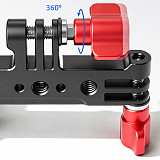 Universal 3-Prong Tripod Mount Adapter Multi-Camera Live Streaming Bracket, Compatible with GoPro & DJI Action Series Action Cameras