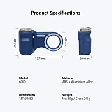 MagSafe-Compatible Magnetic Bluetooth Phone Photography Handle, Wireless Selfie Shooting Controller with Fill Light & Zoom Adjustment, Multi-Purpose Phone Camera Grip