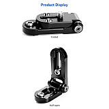 Foldable Mini L-Shaped Quick Release Plate Mount Base for Video Transmitter Monitor, 1/4 Inch Screw with Arri Locating Pin Photography Accessory
