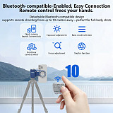 MagSafe-Compatible Magnetic Bluetooth Phone Photography Handle, Wireless Selfie Shooting Controller with Fill Light & Zoom Adjustment, Multi-Purpose Phone Camera Grip