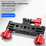Universal 3-Prong Tripod Mount Adapter Multi-Camera Live Streaming Bracket, Compatible with GoPro & DJI Action Series Action Cameras