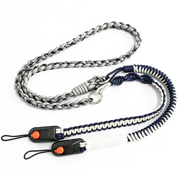 Vintage Braided Camera Strap Quick Release Buckle, Adjustable Extended Crossbody Neck Strap, Detachable Wrist Lanyard for Mirrorless & DSLR Cameras
