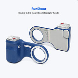 MagSafe-Compatible Magnetic Bluetooth Phone Photography Handle, Wireless Selfie Shooting Controller with Fill Light & Zoom Adjustment, Multi-Purpose Phone Camera Grip