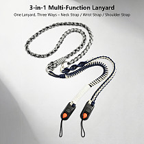 Vintage Braided Camera Strap Quick Release Buckle, Adjustable Extended Crossbody Neck Strap, Detachable Wrist Lanyard for Mirrorless & DSLR Cameras