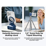 MagSafe-Compatible Magnetic Bluetooth Phone Photography Handle, Wireless Selfie Shooting Controller with Fill Light & Zoom Adjustment, Multi-Purpose Phone Camera Grip
