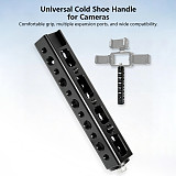 Universal Camera Top Hand Grip Handle with Cold Shoe Interface Compatible with DSLR & Mirrorless Camera Cage Rigs Multi-Port Expansion with multiple 1/4 3/8 Screw Hole