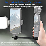 Metal Horizontal Cross Bar with Arri Locating Bracket, Dual Position Handheld Support Fit for DJI Pocket 3, Smartphone, DSLR & Mirrorless Cameras