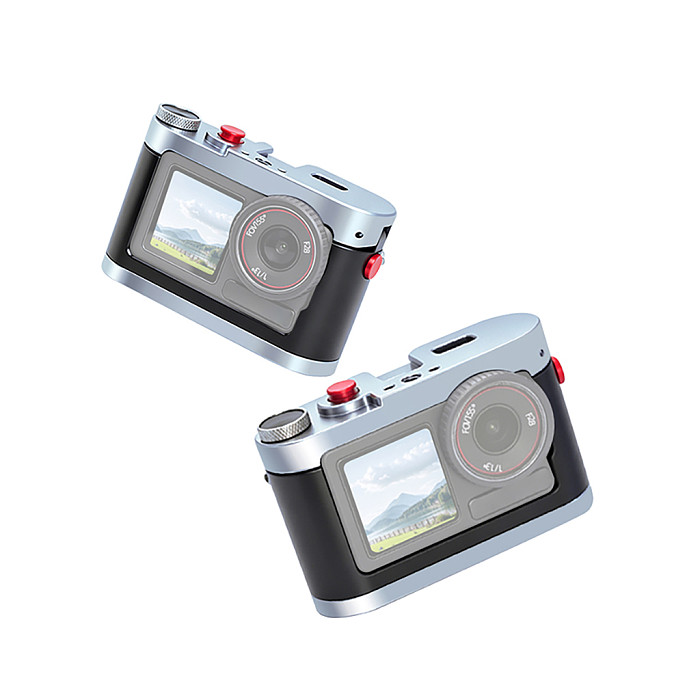 Aluminum Alloy Metal Camera Cage Frame Protective Housing, Anti-Drop Frame Case Compatible with DJI Action 5 Pro / 4 / 3 Action Cameras